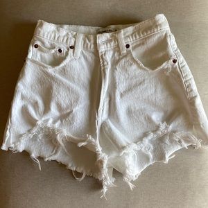 Abercrombie Curve Love High Rise Distressed Shorts